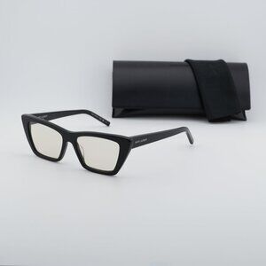 Saint Laurent SL 276 MICA 038 Sunglasses - Shiny Black/Yellow